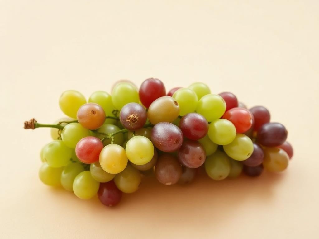 A bunch of green and red grapes