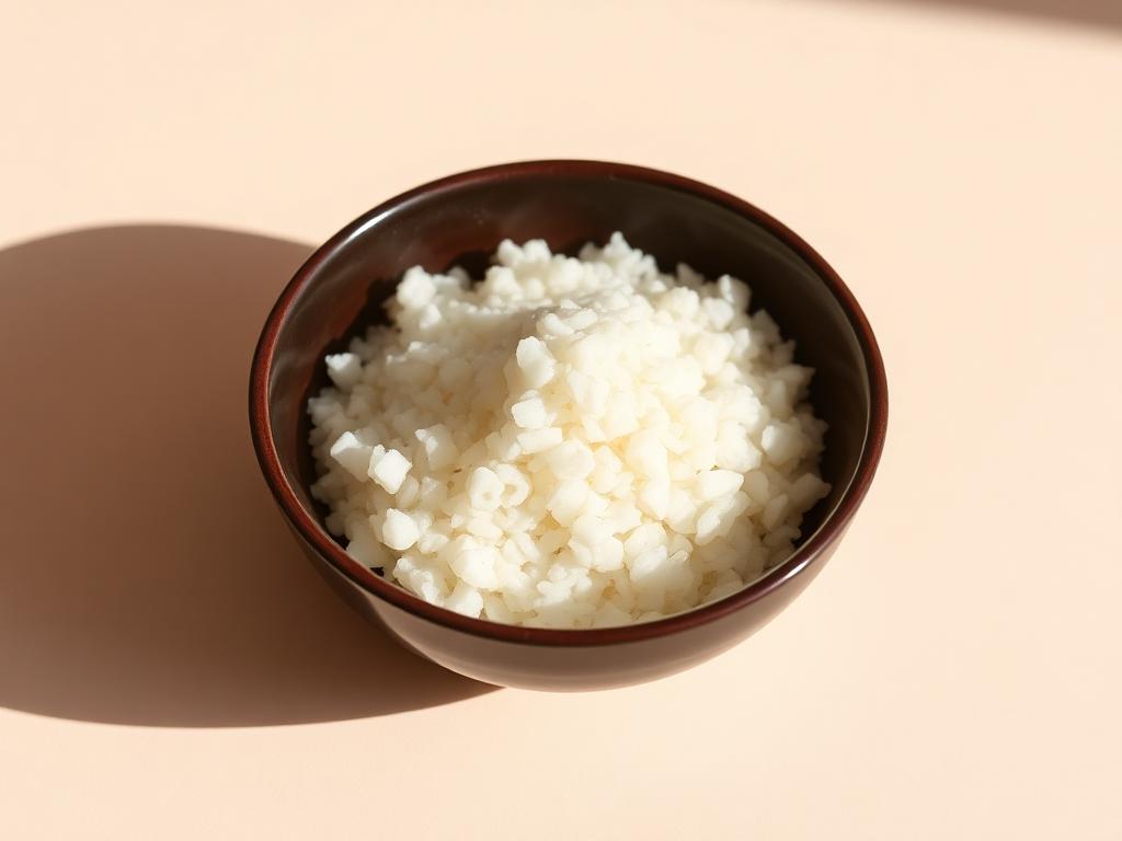 A bowl of plain cooked white rice